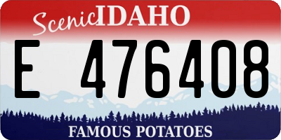 ID license plate E476408