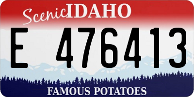 ID license plate E476413