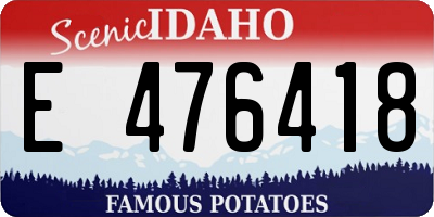 ID license plate E476418