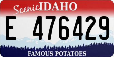 ID license plate E476429