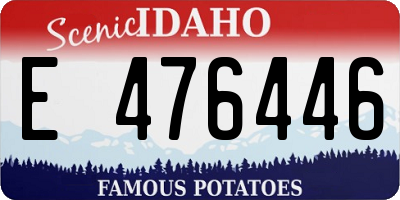 ID license plate E476446