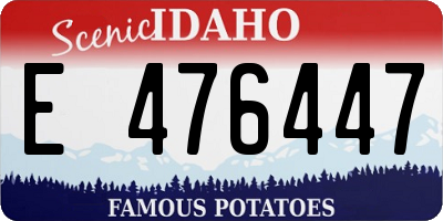 ID license plate E476447