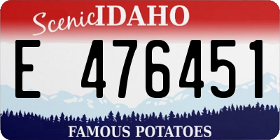 ID license plate E476451