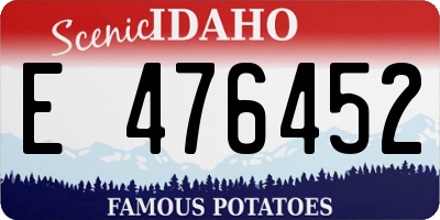ID license plate E476452