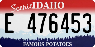ID license plate E476453