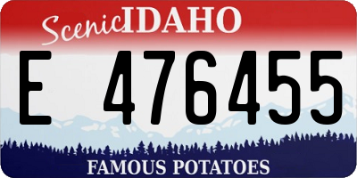 ID license plate E476455