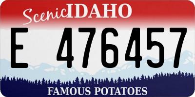 ID license plate E476457