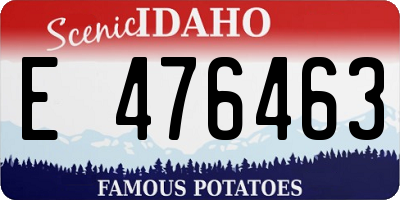 ID license plate E476463