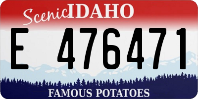 ID license plate E476471