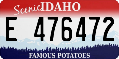 ID license plate E476472