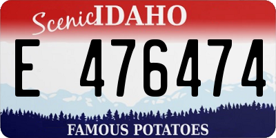 ID license plate E476474