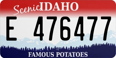 ID license plate E476477