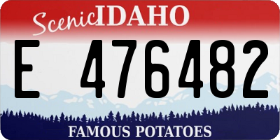 ID license plate E476482