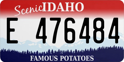 ID license plate E476484