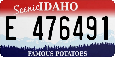 ID license plate E476491