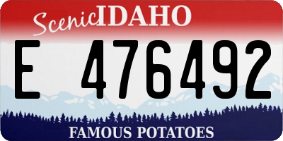 ID license plate E476492