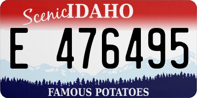 ID license plate E476495