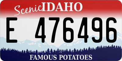 ID license plate E476496