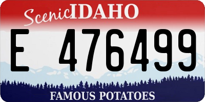 ID license plate E476499