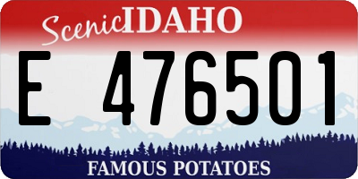 ID license plate E476501