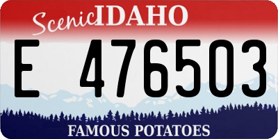 ID license plate E476503