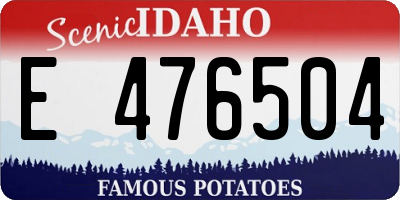 ID license plate E476504