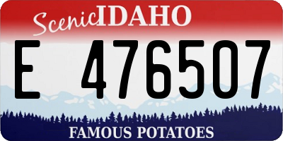ID license plate E476507