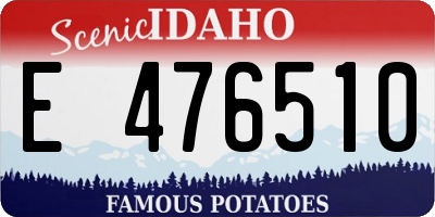 ID license plate E476510