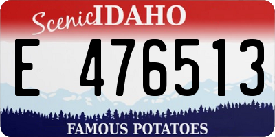 ID license plate E476513