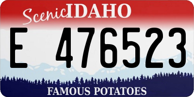 ID license plate E476523