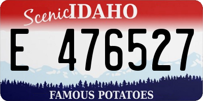 ID license plate E476527