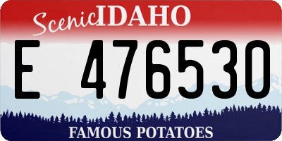 ID license plate E476530
