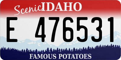 ID license plate E476531