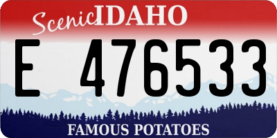 ID license plate E476533
