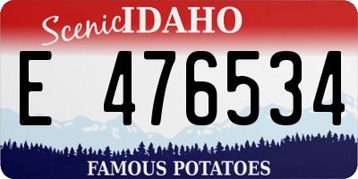 ID license plate E476534