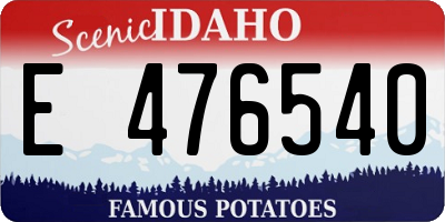 ID license plate E476540