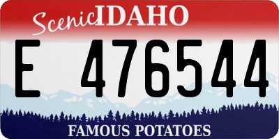 ID license plate E476544