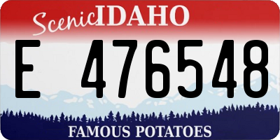 ID license plate E476548