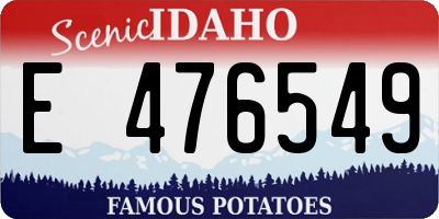 ID license plate E476549