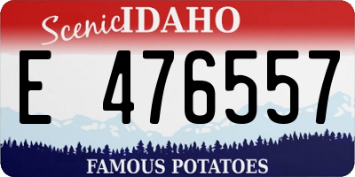 ID license plate E476557