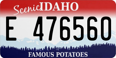 ID license plate E476560