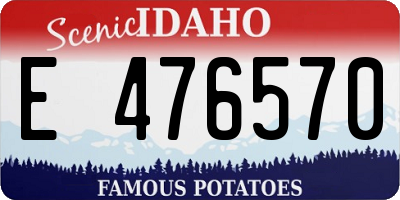ID license plate E476570