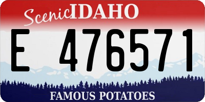 ID license plate E476571