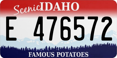 ID license plate E476572
