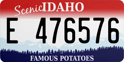 ID license plate E476576