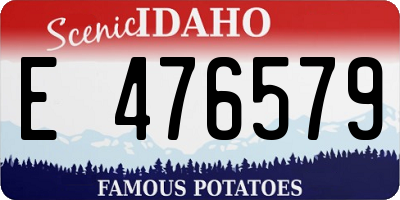 ID license plate E476579
