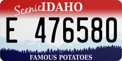 ID license plate E476580