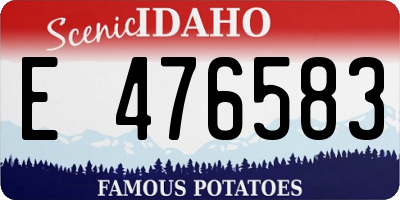 ID license plate E476583