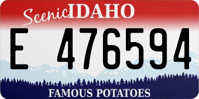 ID license plate E476594