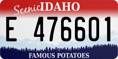 ID license plate E476601
